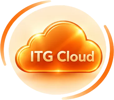 Икона на облак с надпис ITG Cloud, символизираща облачно съхранение на данни от системите ITG®